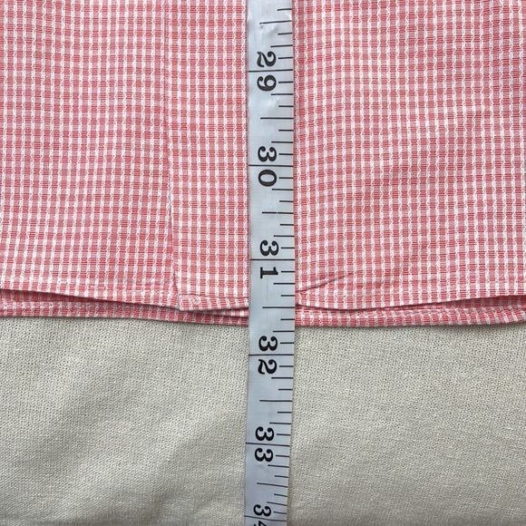 Calvin Klein Dress Shirt Mens 16.5 34/35 Pink Gingham Long Sleeve Button Down - Picture 11 of 12